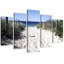 Sea, Beach, Sand, Grass - 5 Piece Wrapped Canvas Print-1300075240