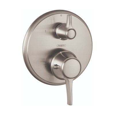 Ecostat C Thermostatic Volume Control and Diverter Faucet Trim with Lever Handle