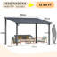 2.4X3.6M Outdoor Hardtop Gazebo Pergola For Patio-130153281