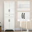 Armoire de cuisine autoportante de 67 po de hauteur, armoire de rangement à 4 portes avec tiroir et tablettes réglables pour la salle à manger