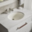 Caxton® Vitreous China Oval Undermount Bathroom Sink and Glazed Underside-1270520754