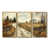 Toile avec cadre flottant or