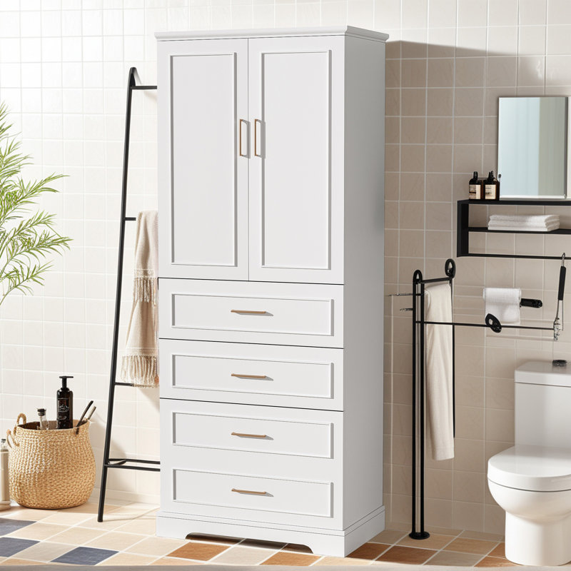 Armoire de rangement 72 po H, Blanc