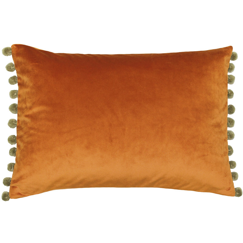Rectangular Cushion, Rust/Khaki