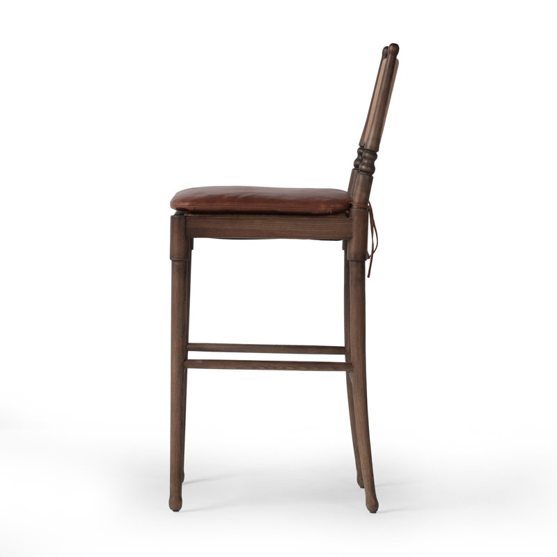 Fayth Stool with Cushion, Bar Stool (29.5” Seat Height)”, Brown