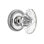 Crystal Fluted Oval Interior Mortise Door Knob with Rope Rosette