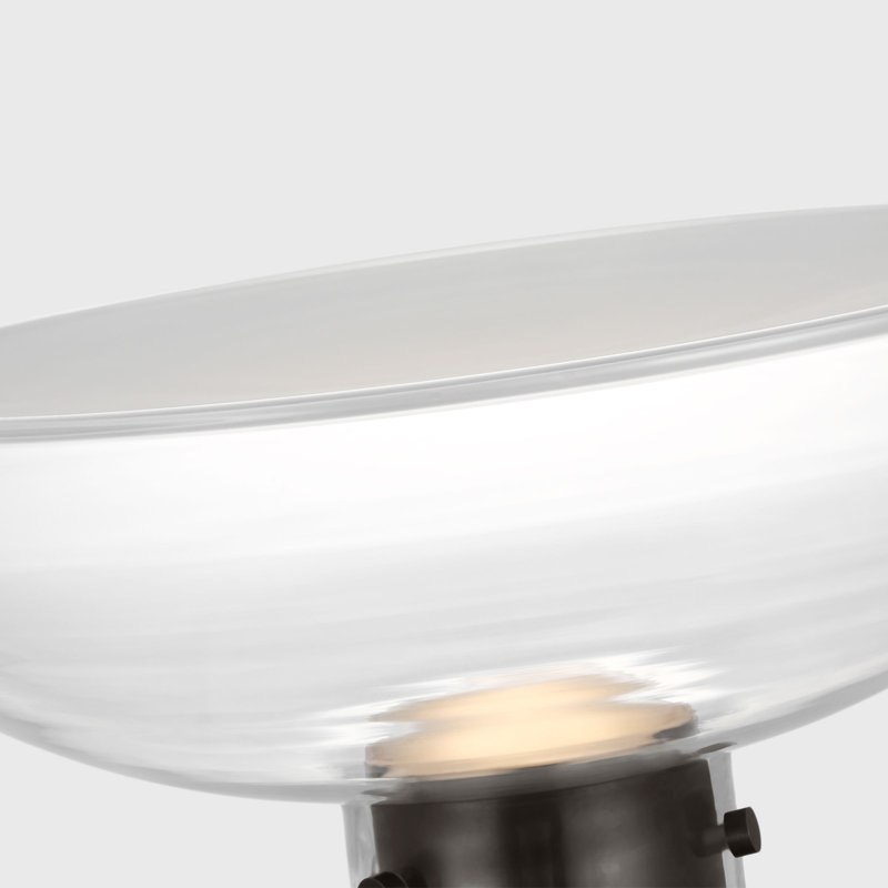 Morgan LED Table Lamp, Clear, Burnished Bronze