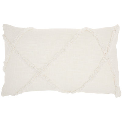 Ruffled Cotton Throw Pillow
