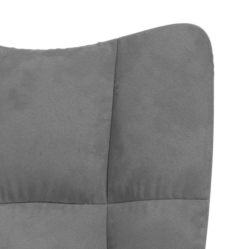 Fauteuil rembourré Khay, Polyester gris foncé