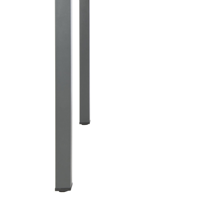 Vicente Rectangular Wood Metal Outdoor Dining Table , 59.1'' in. W 35.4'' in. D