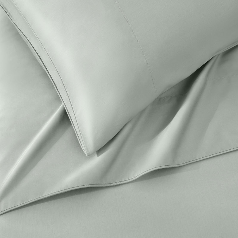 Silken Sateen TENCEL Sheet Set, King Sheet Set with 2 Pillowcases, Mist