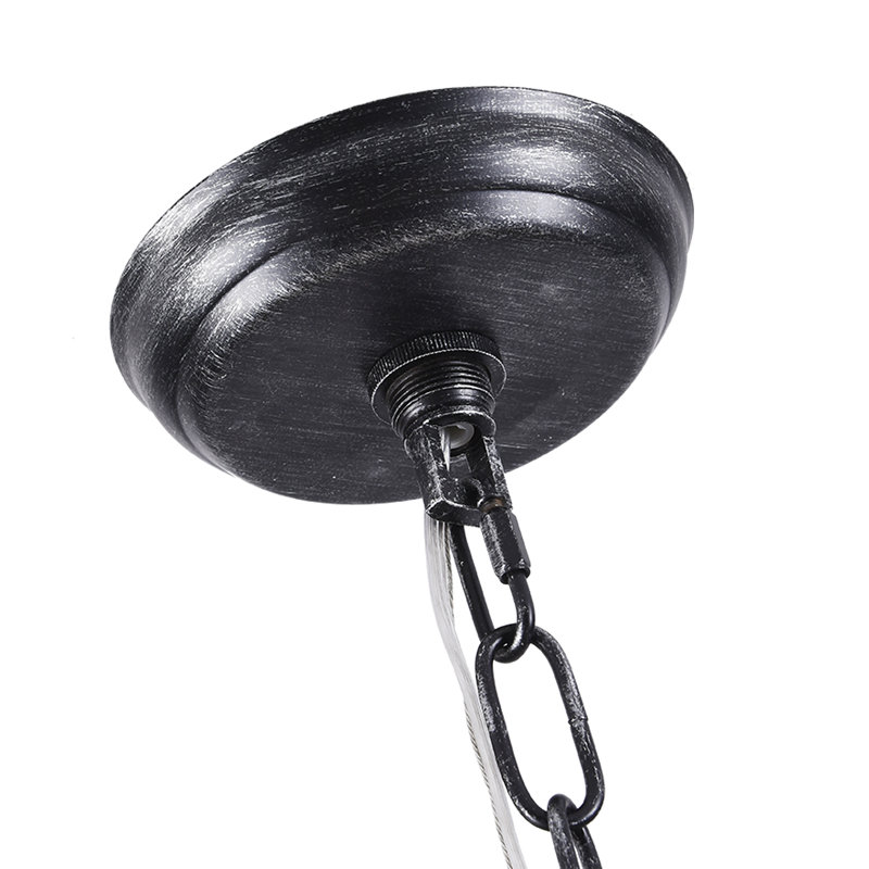Lustre de style rustique en bois patiné à 1 lumière 12,6 po Ambrose, Bois patiné