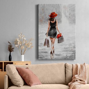 Framed Canvas Art (White Floating Frame) - Red Chanel by Martina Pavlova ( Fashion > Fashion Brands > Chanel art) - 26x18 in