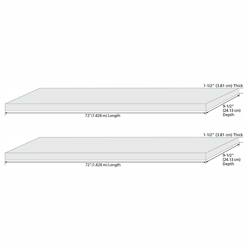 CenterPointe 2-Pack Butcher Block Shelving Kit in Acacia Wood