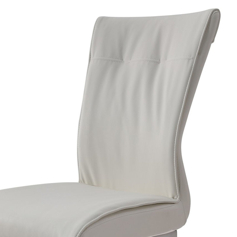 Chaise d'appoint rembourrée Kohlmeier, Blanc