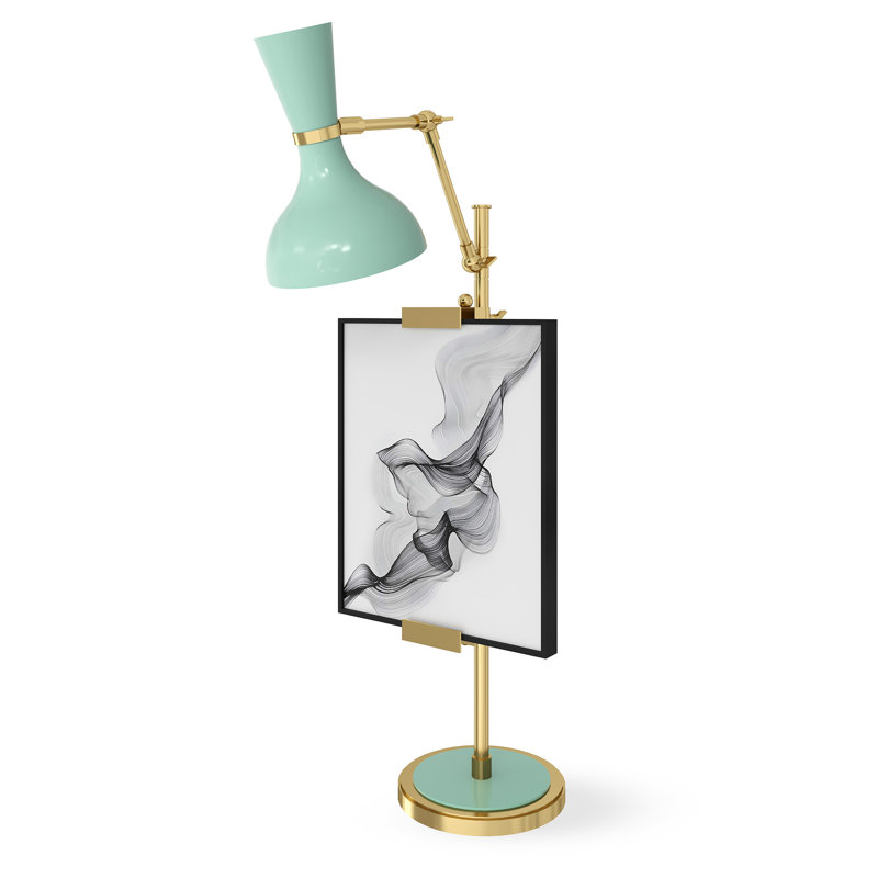 Lampe fantaisie Clare, Laiton moderne, Menthe