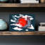 Celestial Cranes Red Sun Dramatic Ethereal Abstract Bird Nature Wildlife Wall Art Print 1 Piece Wrapped Canvas Wall Art-1564968046