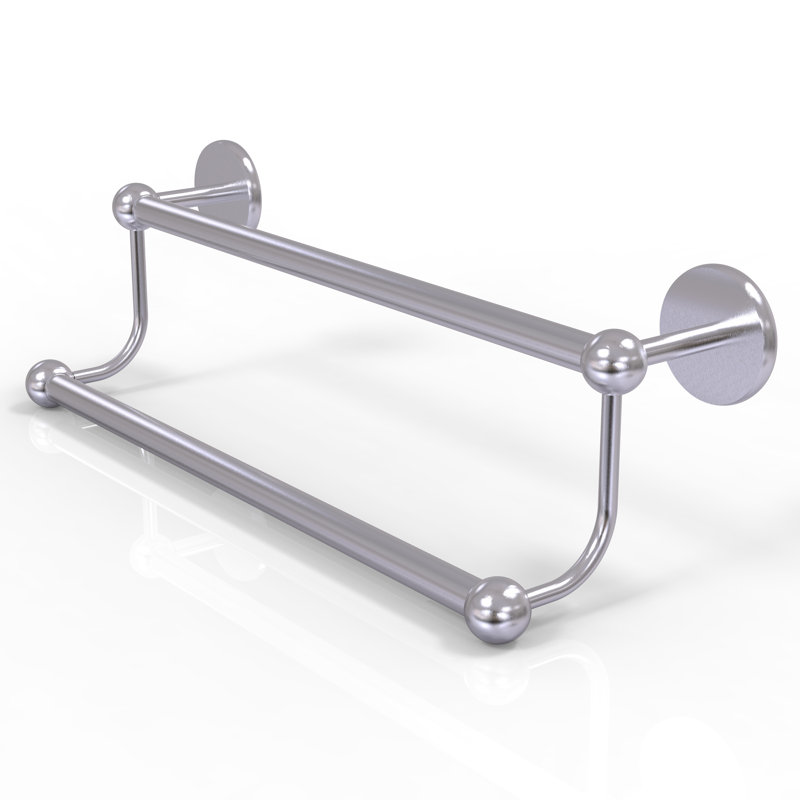 Double barre à serviettes murale, Chrome satiné
