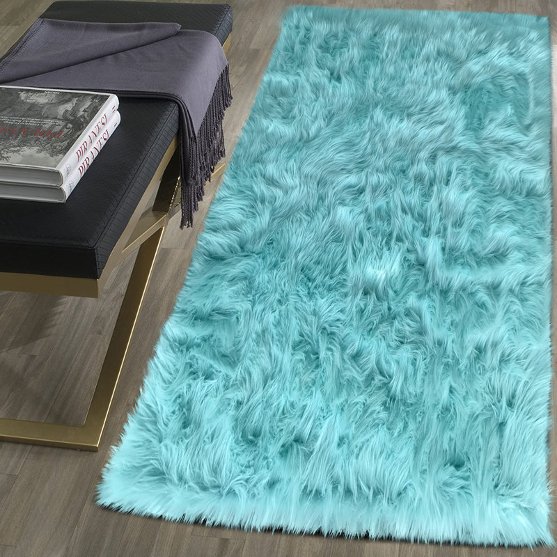 Chevez Faux Sheepskin Indoor Rug, Runner 2' x 5'