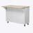 51" Fluted Kitchen Island with Drop Leaf, Farmhouse Accent Kitchen Island on Wheels with Internal Storage Rack, Rolling Kitchen Cart with Towel Rack for Kitchen, Dining Room-181590912