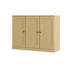 Armoire à chaussures 100% en bois massif avec portes Shaker, tablettes réglables, rangement modulaire pour vestibule, l 48,5 po x H 35,75 po-132254219