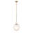 Uttermost Ripple 1 Light Frost Glass Pendant