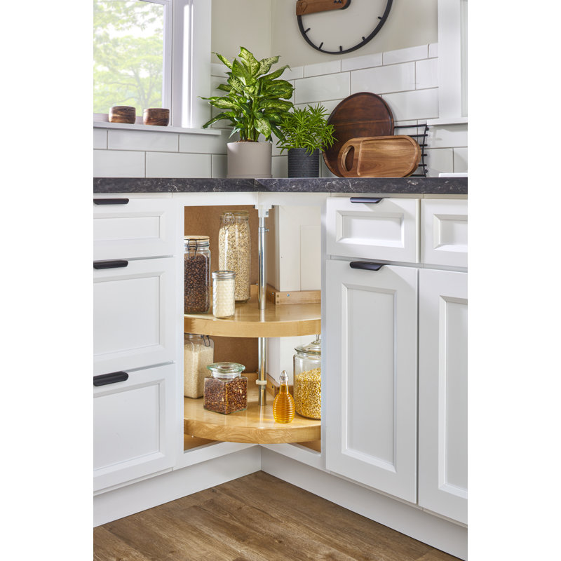 Plateau tournant 2 pièces Rev-A-Shelf, H 26 po x l 24 po x P 18,5 po, Naturel