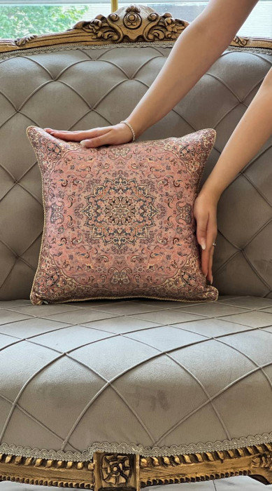 Silk Throw Square Pillow Cover & Insert, Azalea