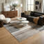 Tapis à motif géométrique brun / gris 5 pi x 8 pi (5 pi 3 po x 7 pi 7 po) de Milan-1752632423