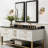 Cicel Dimmable Black Vanity Light with Mercury Glass-233338022