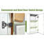 Armoire murale blanche à porte simple pour salle de bain Garage 1 2 tablettes 9W12d30h Installation facile - Système de clic réglable en bois massif