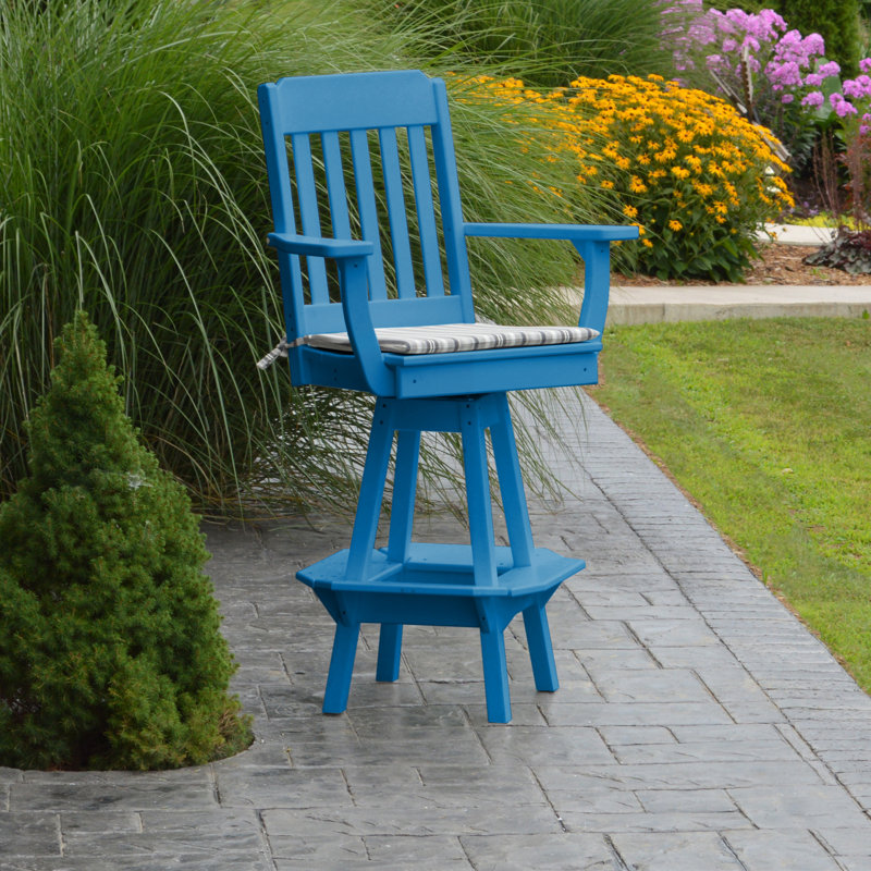 Tabouret de bar rotatif 29 po Nettie, Bleu