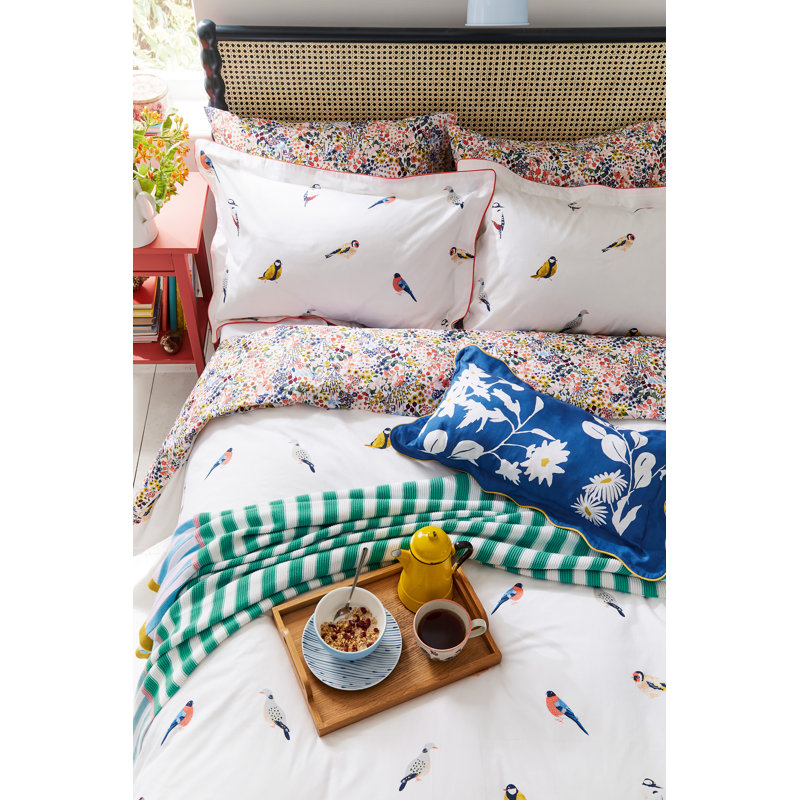 Dawn Chorus Birds Cushion Blue