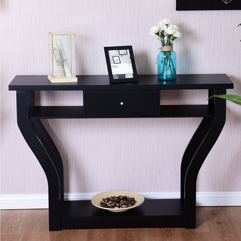 Console 47 po avec tiroir Grzedzinska, Noir