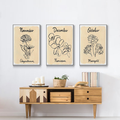 " Birth Month X " 3 - Pieces