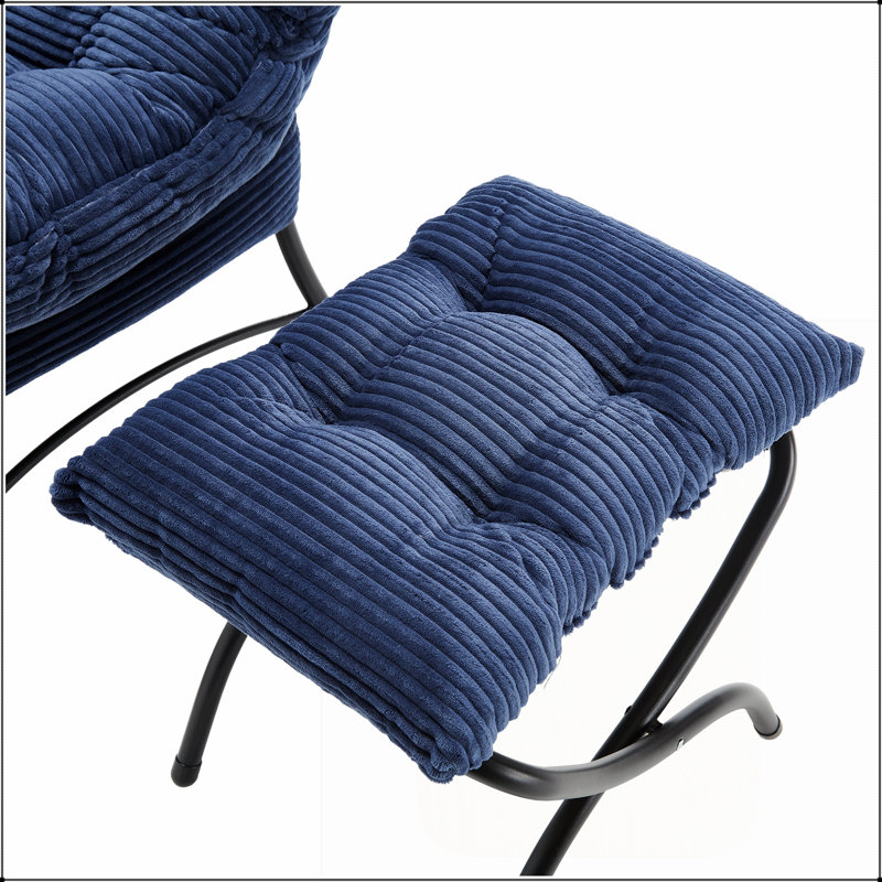 Méridienne moderne avec repose-pieds, accoudoirs, poche latérale et repose-pieds pour petits espaces, fauteuil de lecture confortable et élégant