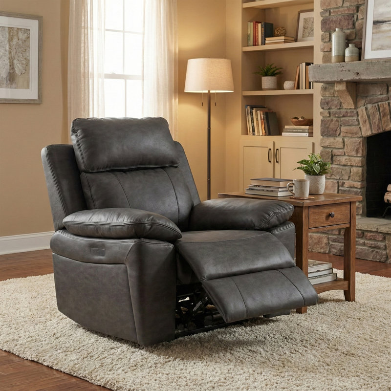 Ceazia 100cm Wide Standard Recliner, Grey