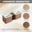 Meuble-lavabo mural avec double lavabo en céramique, rangement ouvert et porte à fermeture en douceur-490852373