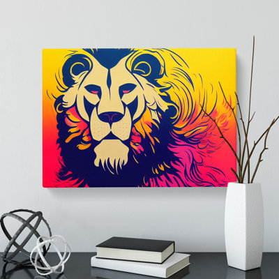 Stimulating Abstract Lion - Wrapped Canvas