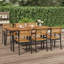 Mellen Rectangular Metal Outdoor Dining Table , cm W cm D-1853408015