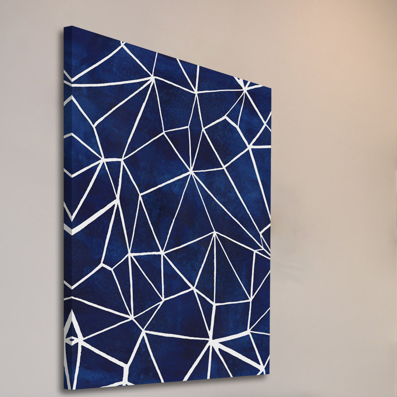 Indigo Pattern III - Graphic Art on Canvas, 30" H x 20" W x 1.5" D