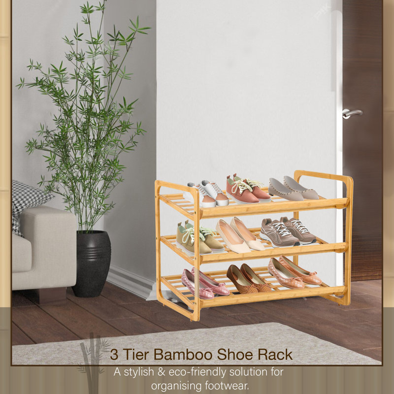 9 Pair Stackable Shoe Rack