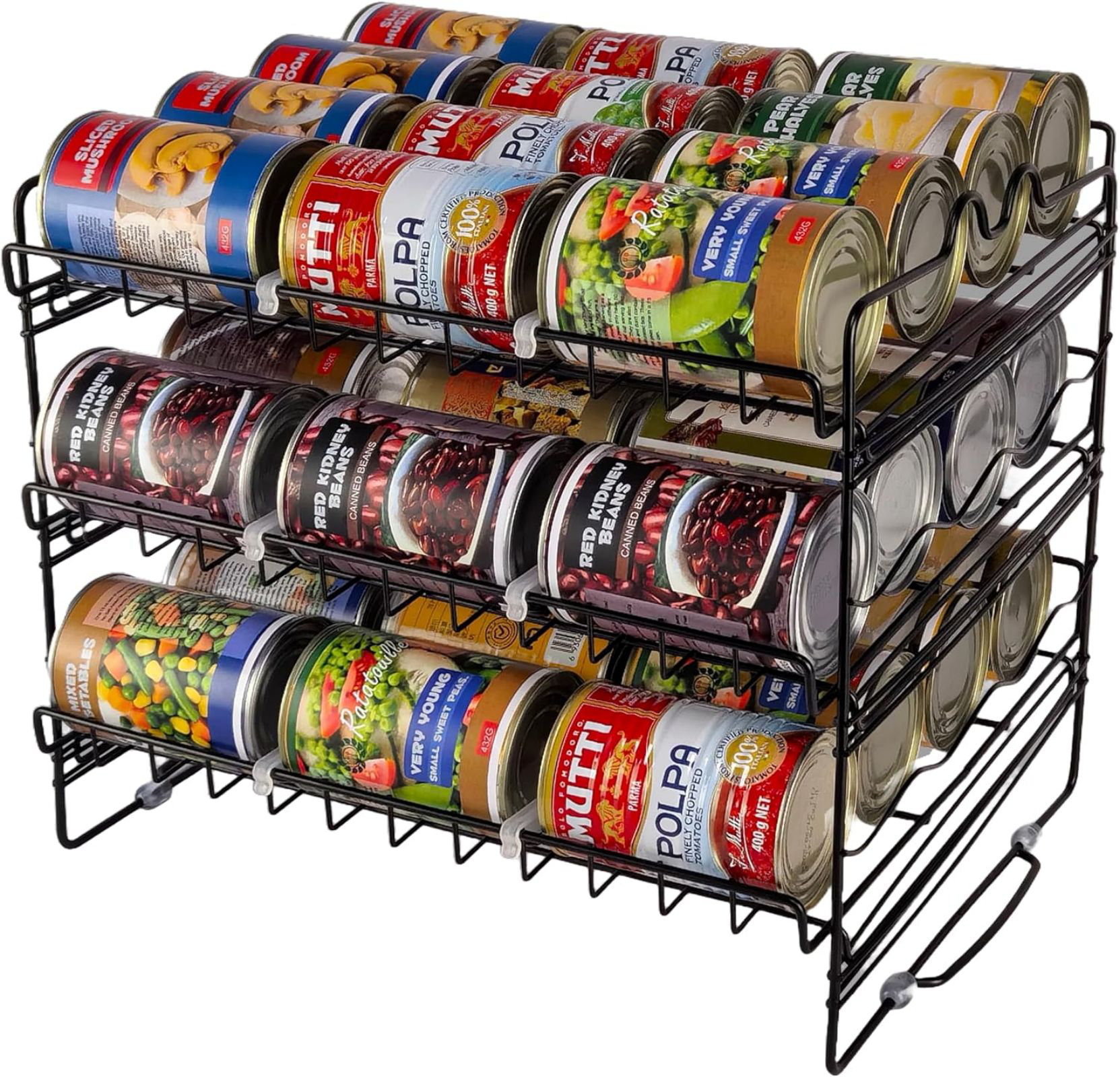 Rebrilliant Can Organizer for Pantry Stackable Can Rack for 36 Cans