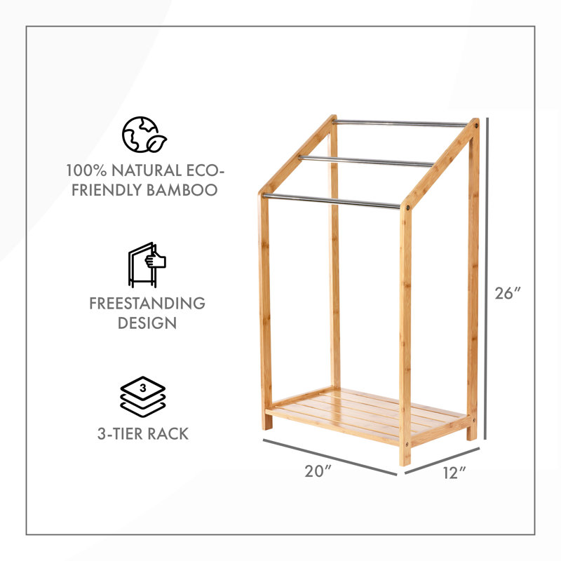 12.2 " 3 - Bar Freestanding Towel Rack