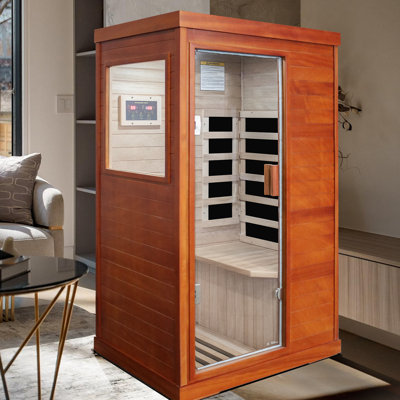Mini sauna infrarouge pour 1 personne Okoume