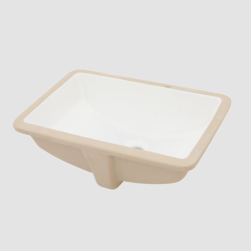 Go Peak Track 14'' Ceramic Rectangular Bathroom Sink with Overflow
