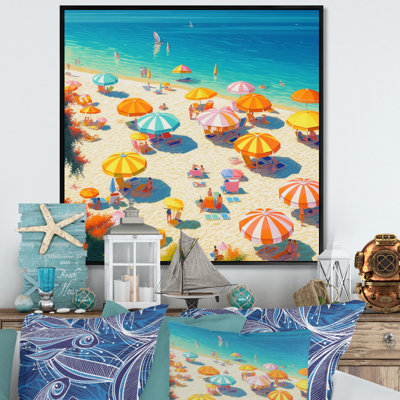 Flashback to Bright Day At The Beach sur impression sur toile