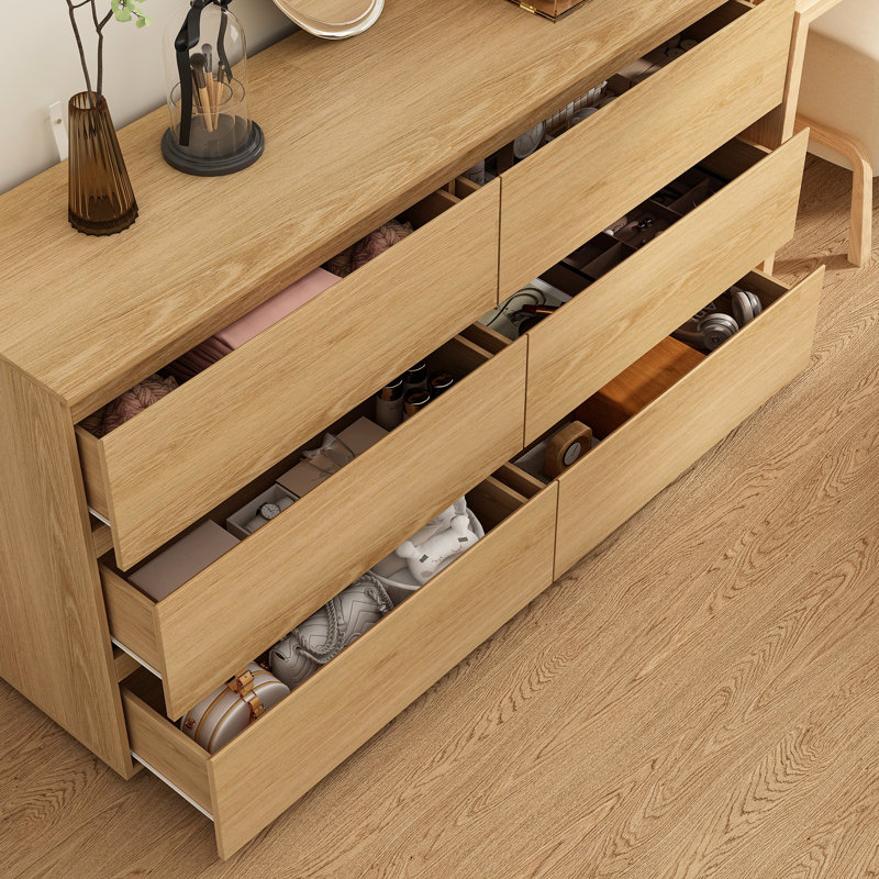 Commode 6 tiroirs Anastasiya Modern, Brun