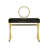 Black & Gold Vanity Desk Featuring Metal Frame, Mirror, Jewelry Tray And 2 Storage Drawers, 42 Inches Width Measurement Finish With Included 19 Deep