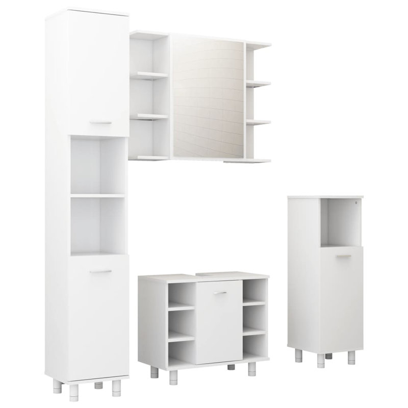 Olivios Bathroom Storage Furniture Set, White